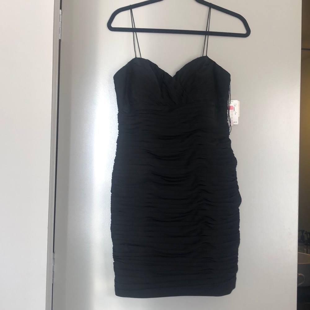 Aidan - Black Rouched Cocktail Dress Size 6